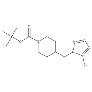 1-Boc-4-[(5-bromo-1-pyrazolyl)methyl]piperidine Structure