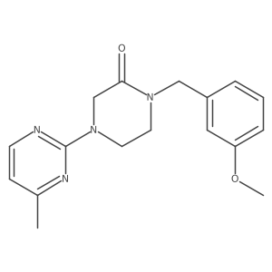 1-[(3-Methoxyphenyl)methyl]-4-(4-methylpyrimidin-2-yl)piperazin-2-one结构式