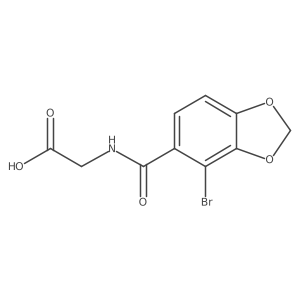 2-(4-Bromobenzo[d][1,3]dioxole-5-carboxamido)acetic acid Structure