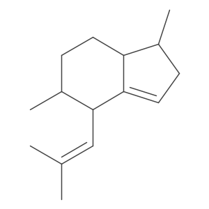 (1S,4R,5S,7aR)-2,4,5,6,7,7a-Hexahydro-1,5-dimethyl-4-(2-methyl-1-propen-1-yl)-1H-indene结构式