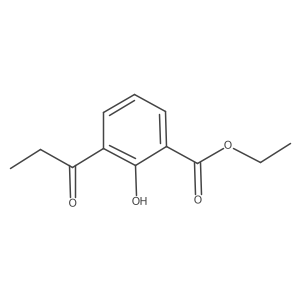 Ethyl 2-hydroxy-3-propionylbenzoate结构式