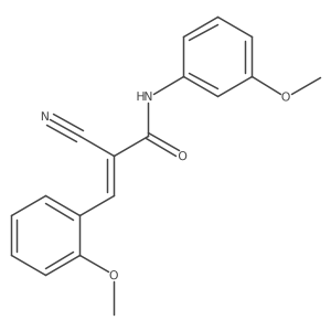 (2E)-2-cyano-3-(2-methoxyphenyl)-N-(3-methoxyphenyl)acrylamide Structure