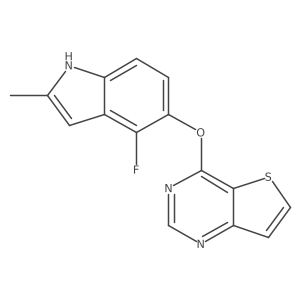 4-(4-Fluoro-2-methylindol-5-yloxy)thieno[3,2-d]pyrimidine Structure