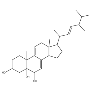 (3S,5R,6S,10R,13R,14R,17R)-17-[(E,2R,5R)-5,6-dimethylhept-3-en-2-yl]-10,13-dimethyl-1,2,3,4,6,12,14,15,16,17-decahydrocyclopenta[a]phenanthrene-3,5,6-triol结构式