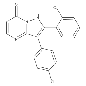 3-(4-Chlorophenyl)-2-(2-chlorophenyl)-pyrazolo[1,5-a]pyrimidin-7-ol结构式