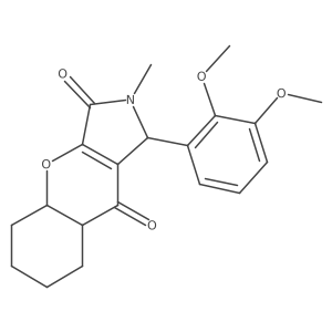 1-(2,3-dimethoxyphenyl)-2-methyl-4a,5,6,7,8,8a-hexahydro-1H-chromeno[2,3-c]pyrrole-3,9-dione Structure