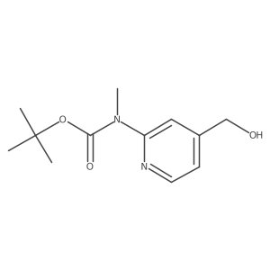 [2-(N-tert-Butoxycarbonyl-N-methylamino)pyridin-4-yl]methanol结构式
