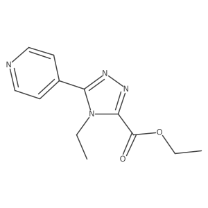 Ethyl 4-ethyl-5-(pyridin-4-yl)-4H-1,2,4-triazole-3-carboxylate结构式
