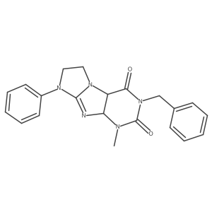 2-Benzyl-4-methyl-6-phenyl-4a,7,8,9a-tetrahydropurino[7,8-a]imidazole-1,3-dione结构式