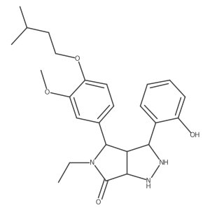 5-Ethyl-3-(2-hydroxyphenyl)-4-[3-methoxy-4-(3-methylbutoxy)phenyl]-1,2,3,3a,4,6a-hexahydropyrrolo[3,4-c]pyrazol-6-one Structure