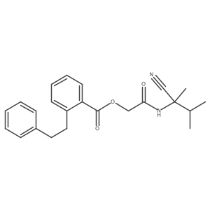 [(1-Cyano-1,2-dimethylpropyl)carbamoyl]methyl 2-(2-phenylethyl)benzoate结构式
