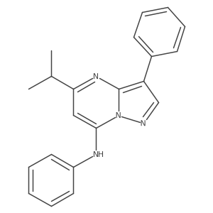 N,3-diphenyl-5-(propan-2-yl)pyrazolo[1,5-a]pyrimidin-7-amine结构式
