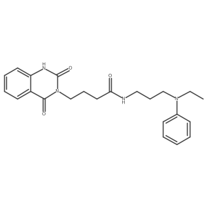 4-(2,4-dioxo-1,2-dihydroquinazolin-3(4H)-yl)-N-(3-(ethyl(phenyl)amino)propyl)butanamide Structure