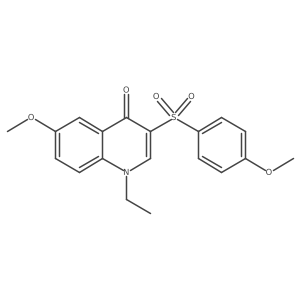 1-Ethyl-6-methoxy-3-(4-methoxybenzenesulfonyl)-1,4-dihydroquinolin-4-one Structure