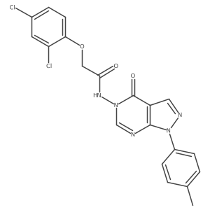 2-(2,4-dichlorophenoxy)-N-(4-oxo-1-(p-tolyl)-1H-pyrazolo[3,4-d]pyrimidin-5(4H)-yl)acetamide Structure