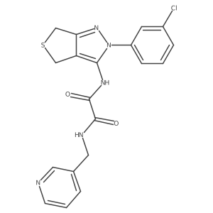 N1-(2-(3-chlorophenyl)-4,6-dihydro-2H-thieno[3,4-c]pyrazol-3-yl)-N2-(pyridin-3-ylmethyl)oxalamide结构式