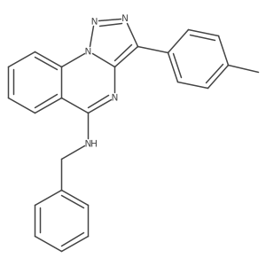 N-Benzyl-3-(4-methylphenyl)-[1,2,3]triazolo[1,5-A]quinazolin-5-amine结构式