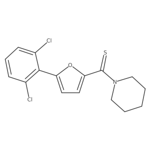 [5-(2,6-Dichlorophenyl)(2-furyl)]piperidylmethane-1-thione Structure