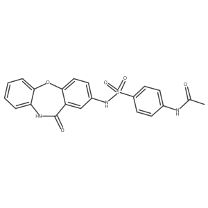 N-[4-({10-oxo-2-oxa-9-azatricyclo[9.4.0.0^{3,8}]pentadeca-1(11),3(8),4,6,12,14-hexaen-13-yl}sulfamoyl)phenyl]acetamide Structure