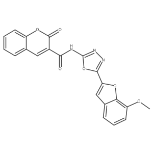 N-(5-(7-methoxybenzofuran-2-yl)-1,3,4-oxadiazol-2-yl)-2-oxo-2H-chromene-3-carboxamide Structure