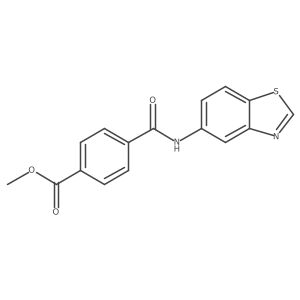 Methyl 4-(benzo[d]thiazol-5-ylcarbamoyl)benzoate结构式
