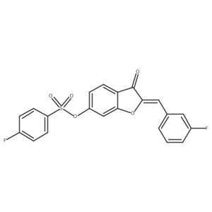 (2Z)-2-(3-fluorobenzylidene)-3-oxo-2,3-dihydro-1-benzofuran-6-yl 4-fluorobenzenesulfonate Structure