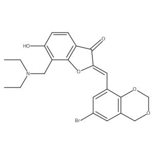 (Z)-2-((6-bromo-4H-benzo[d][1,3]dioxin-8-yl)methylene)-7-((diethylamino)methyl)-6-hydroxybenzofuran-3(2H)-one Structure