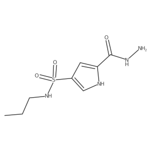 4-[(Propylamino)sulfonyl]-1H-pyrrole-2-carboxylic acid hydrazide结构式