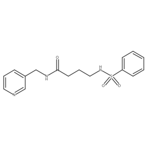 4-(phenylsulfonamido)-N-(pyridin-3-ylmethyl)butanamide Structure