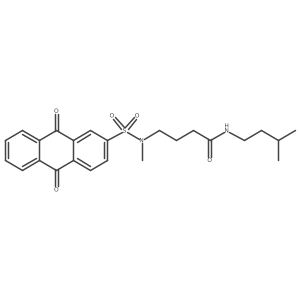 N-isopentyl-4-(N-methyl-9,10-dioxo-9,10-dihydroanthracene-2-sulfonamido)butanamide Structure