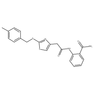 2-(2-(2-((4-Methylbenzyl)thio)thiazol-4-yl)acetamido)benzamide Structure