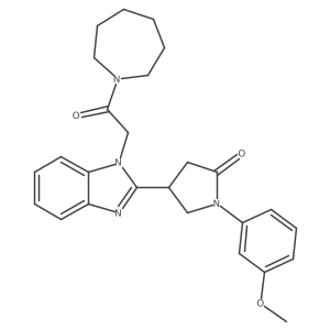 4-(1-(2-(azepan-1-yl)-2-oxoethyl)-1H-benzo[d]imidazol-2-yl)-1-(3-methoxyphenyl)pyrrolidin-2-one Structure