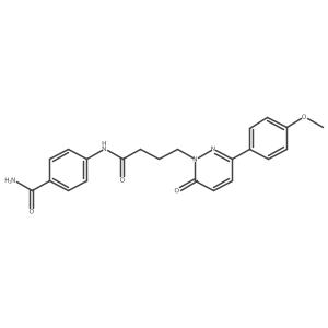 4-(4-(3-(4-methoxyphenyl)-6-oxopyridazin-1(6H)-yl)butanamido)benzamide Structure