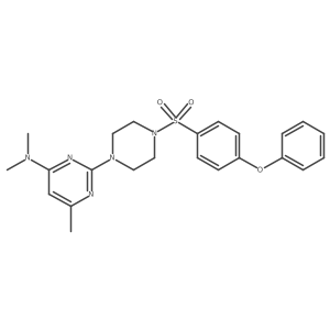 N,N,6-trimethyl-2-[4-(4-phenoxybenzenesulfonyl)piperazin-1-yl]pyrimidin-4-amine结构式