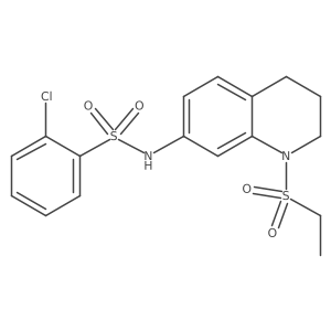 2-chloro-N-(1-(ethylsulfonyl)-1,2,3,4-tetrahydroquinolin-7-yl)benzenesulfonamide Structure