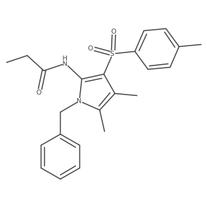 N-{1-benzyl-4,5-dimethyl-3-[(4-methylphenyl)sulfonyl]-1H-pyrrol-2-yl}propanamide Structure