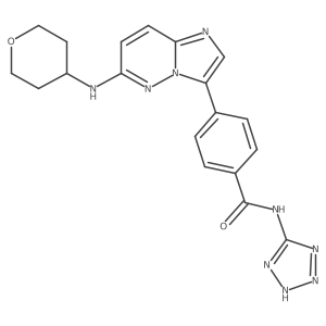4-(6-(tetrahydro-2H-pyran-4-ylamino)imidazo[1,2-b]pyridazin-3-yl)-N-(1H-tetrazol-5-yl)benzamide Structure