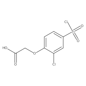 2-[2-Chloro-4-(chlorosulfonyl)phenoxy]acetic acid Structure