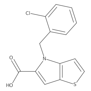 O=C(O)c1cc2sccc2n1Cc1ccccc1Cl结构式