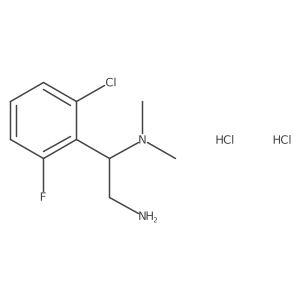 [2-Amino-1-(2-chloro-6-fluorophenyl)ethyl]dimethylamine dihydrochloride Structure