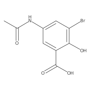 3-Bromo-5-acetamido-2-hydroxybenzoic acid Structure