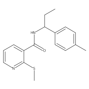 N-[1-(4-methylphenyl)propyl]-2-(methylsulfanyl)pyridine-3-carboxamide Structure