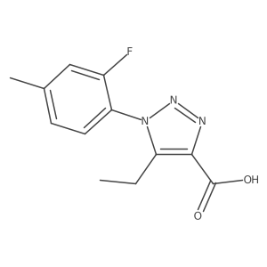 5-ethyl-1-(2-fluoro-4-methylphenyl)-1H-1,2,3-triazole-4-carboxylic acid Structure