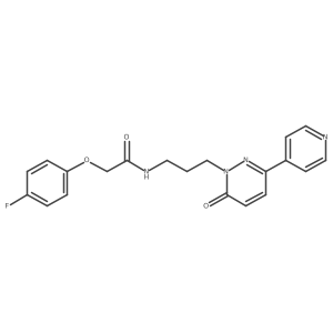 2-(4-fluorophenoxy)-N-(3-(6-oxo-3-(pyridin-4-yl)pyridazin-1(6H)-yl)propyl)acetamide结构式