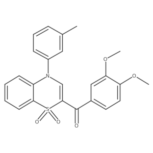 (3,4-dimethoxyphenyl)[4-(3-methylphenyl)-1,1-dioxido-4H-1,4-benzothiazin-2-yl]methanone Structure