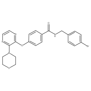 N-[(4-Bromophenyl)methyl]-4-{[3-(morpholin-4-YL)pyrazin-2-YL]oxy}benzamide Structure