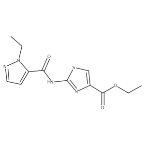 ethyl 2-(1-ethyl-1H-pyrazole-5-amido)-1,3-thiazole-4-carboxylate Structure