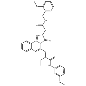 2-((2-(2-((2-methoxybenzyl)amino)-2-oxoethyl)-3-oxo-2,3-dihydroimidazo[1,2-c]quinazolin-5-yl)thio)-N-(3-methoxyphenyl)butanamide Structure