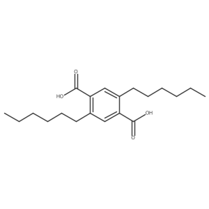 2,5-Dihexyl-1,4-benzenedicarboxylic acid结构式