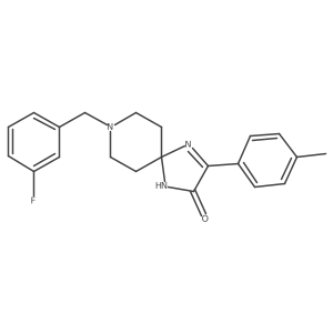 8-(3-Fluorobenzyl)-3-(p-tolyl)-1,4,8-triazaspiro[4.5]dec-3-en-2-one Structure